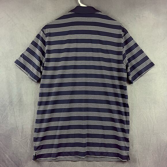 Nike Men's Medium Golf Polo Tour Performance Dri-Fit Horizontal Lines Shirt Prep - Picture 2 of 10